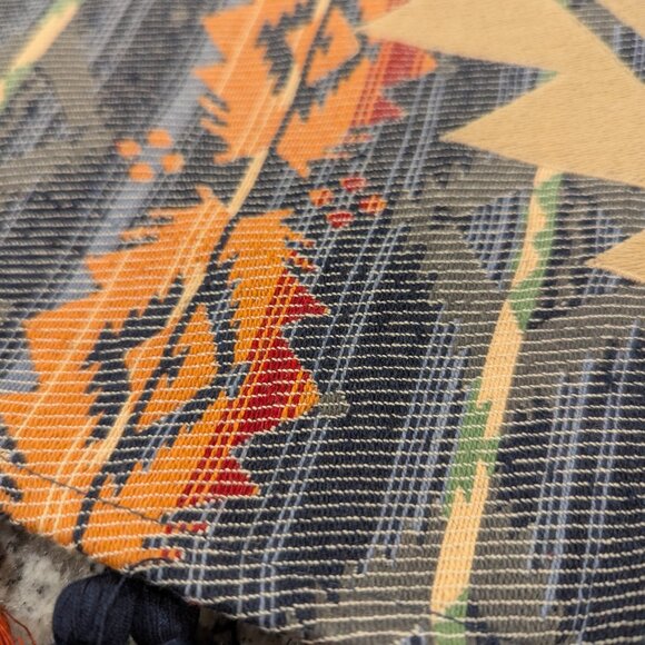 JUDITH MARCH Tassel Skirt L Aztec Southwestern Thick Cotton Multi-Colored - Picture 4 of 8